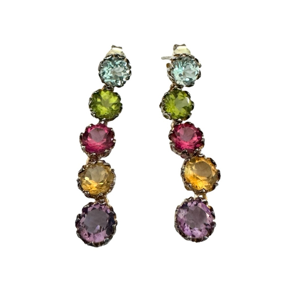 Gemstone drop earrings!